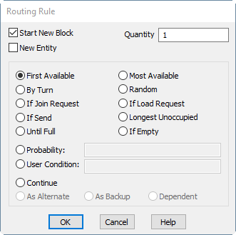 Routing Rule Dialog Box
